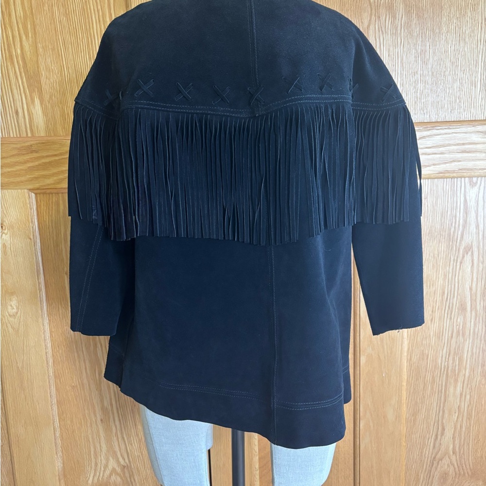 Current & Elliot Western Fringe Suede Jacket Size 1 - Picture 3 of 5